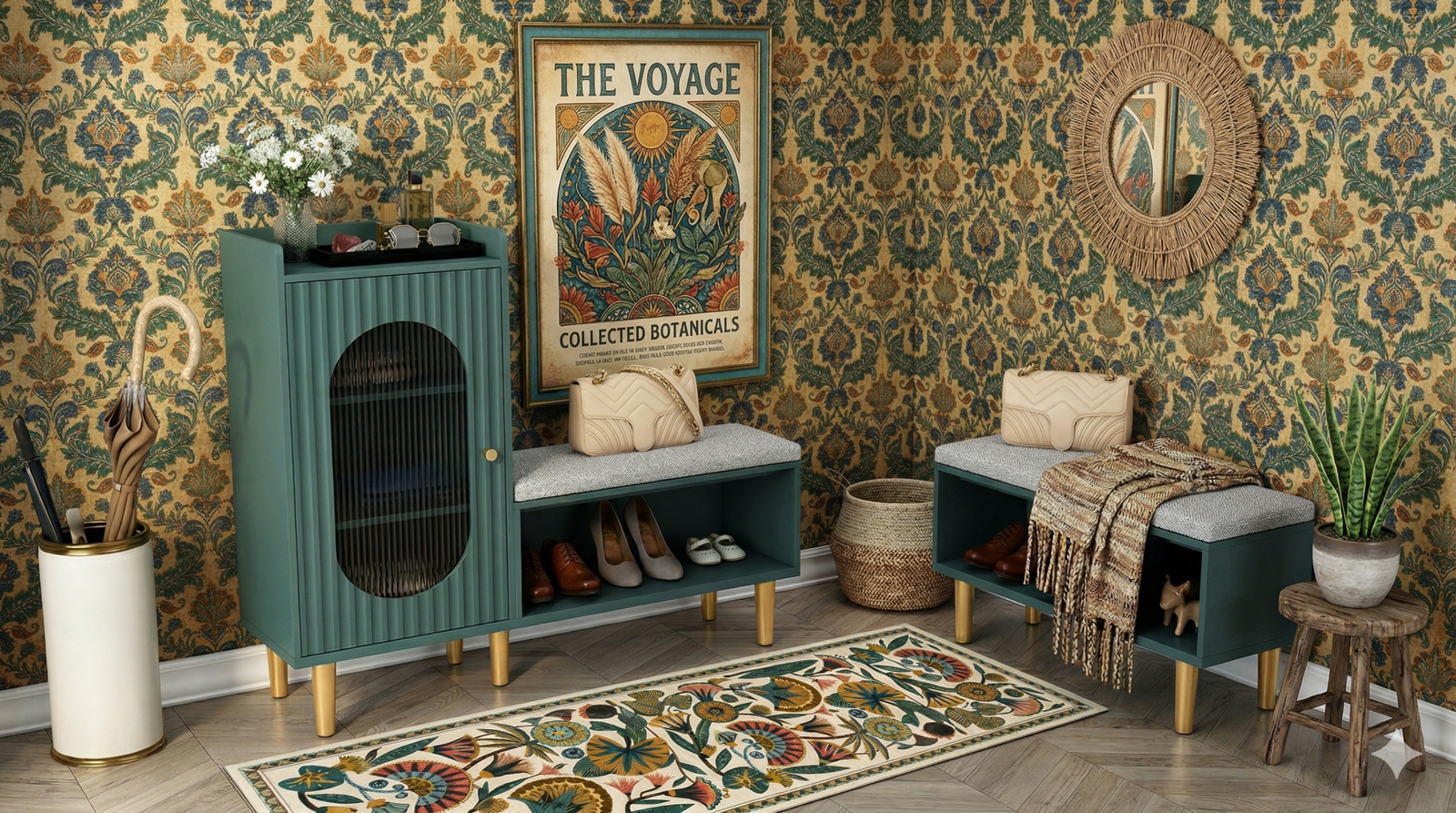 Small Entryway Decor Ideas with a Boho Twist a small entryway with boho decor